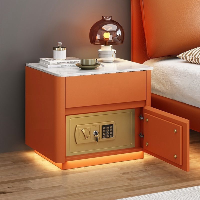 Smart Bedside Table with Safe, Wireless Integrated Charging Safe