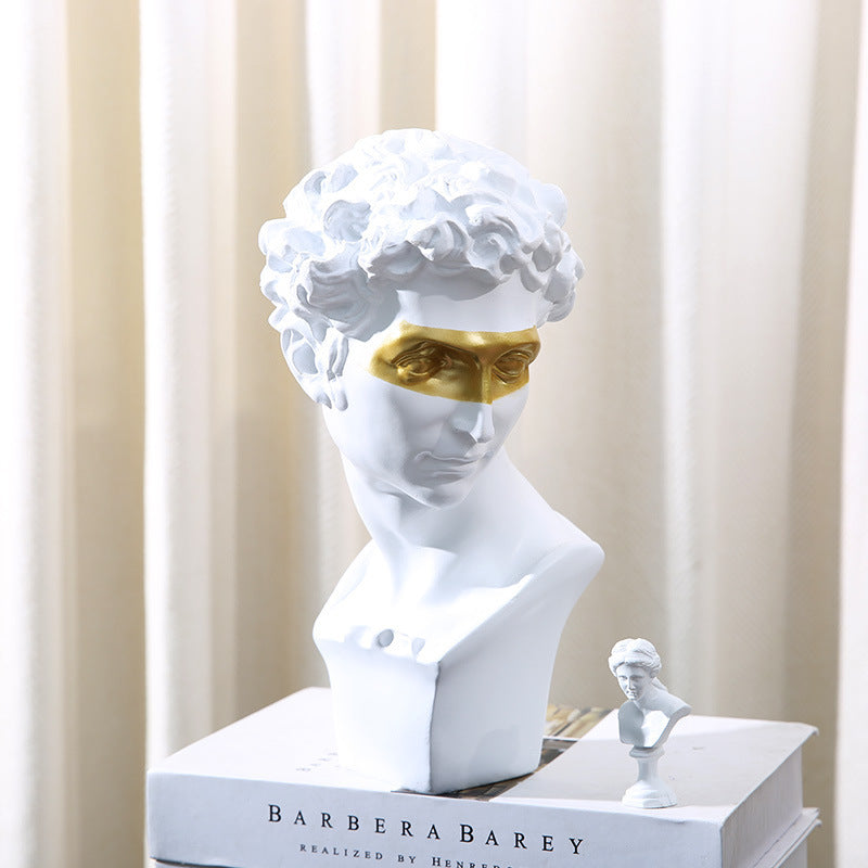 David Greek Sculpture Home Décor Bust – Modern Artistic Statue