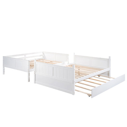 Full Over Full Bunk Bed with Twin Trundle – Modern Space-Saving Luxury Design