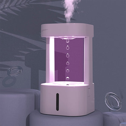 Creative Anti-Gravity Water Drop Humidifier with LED Light