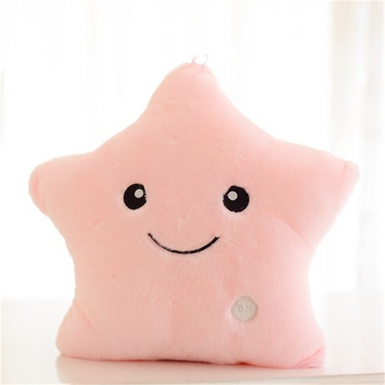 ✨ Luminous Star Pillow – Colorful LED Plush Cushion