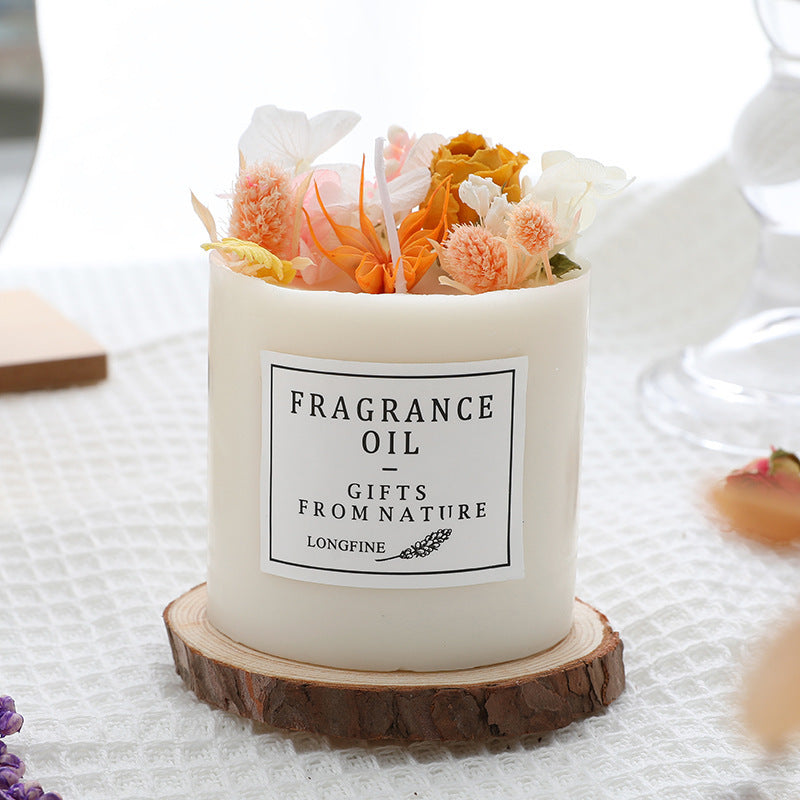 Romantic Dried Flower Aromatherapy Candle