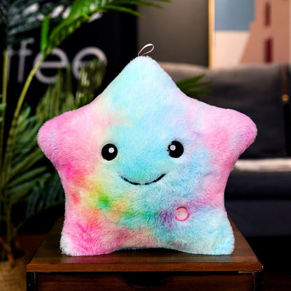 ✨ Luminous Star Pillow – Colorful LED Plush Cushion
