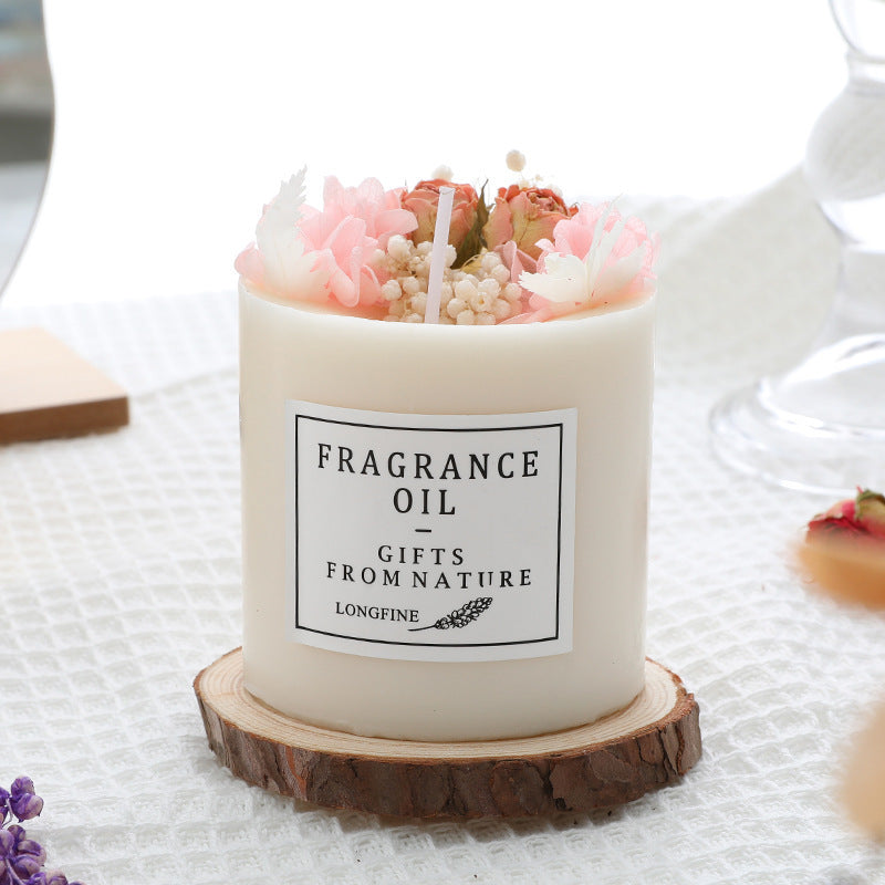 Romantic Dried Flower Aromatherapy Candle