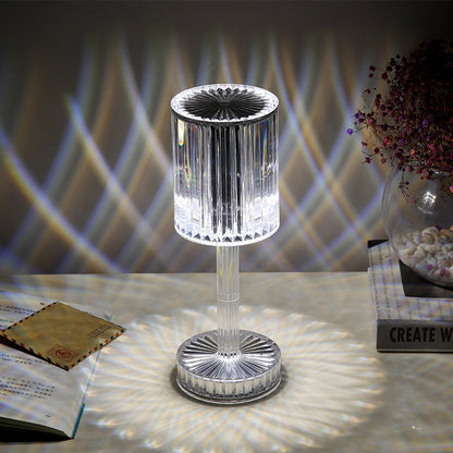 Crystal Diamond Table Lamp – Elegant Warm LED Night Light for Bedroom & Home Décor