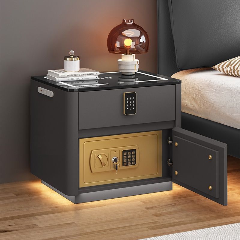Smart Bedside Table with Safe, Wireless Integrated Charging Safe