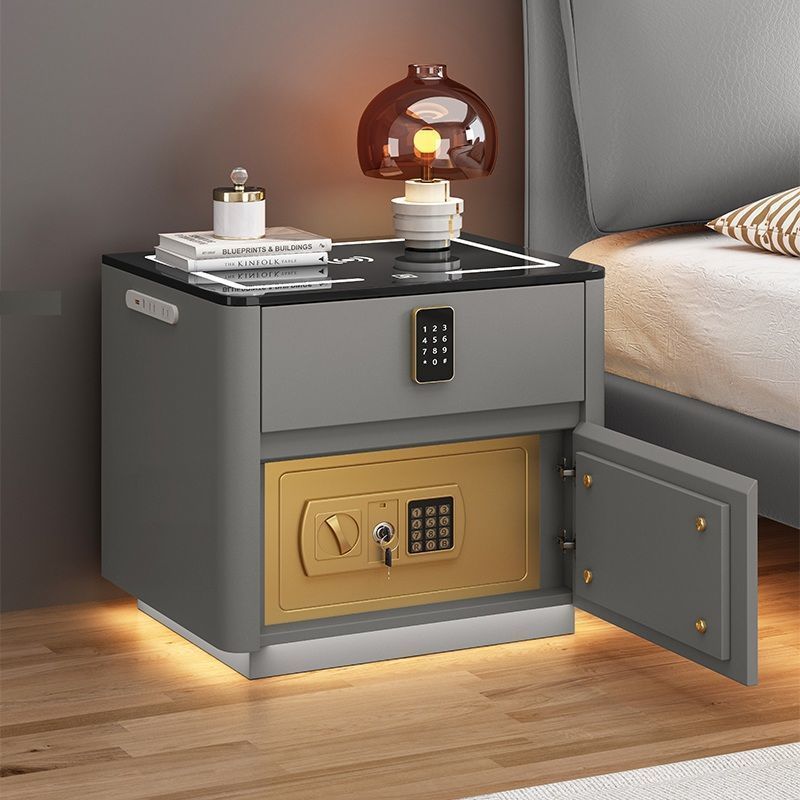 Smart Bedside Table with Safe, Wireless Integrated Charging Safe