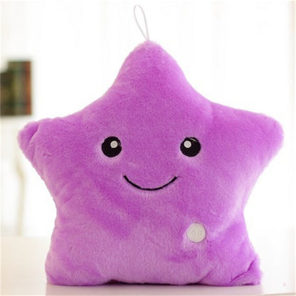 ✨ Luminous Star Pillow – Colorful LED Plush Cushion