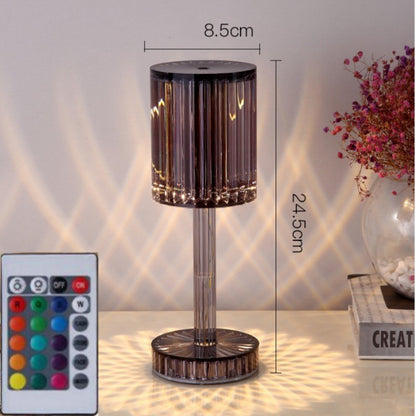 Crystal Diamond Table Lamp – Elegant Warm LED Night Light for Bedroom & Home Décor