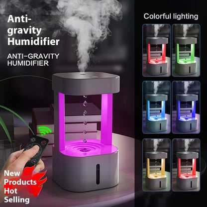 Creative Anti-Gravity Water Drop Humidifier with LED Light