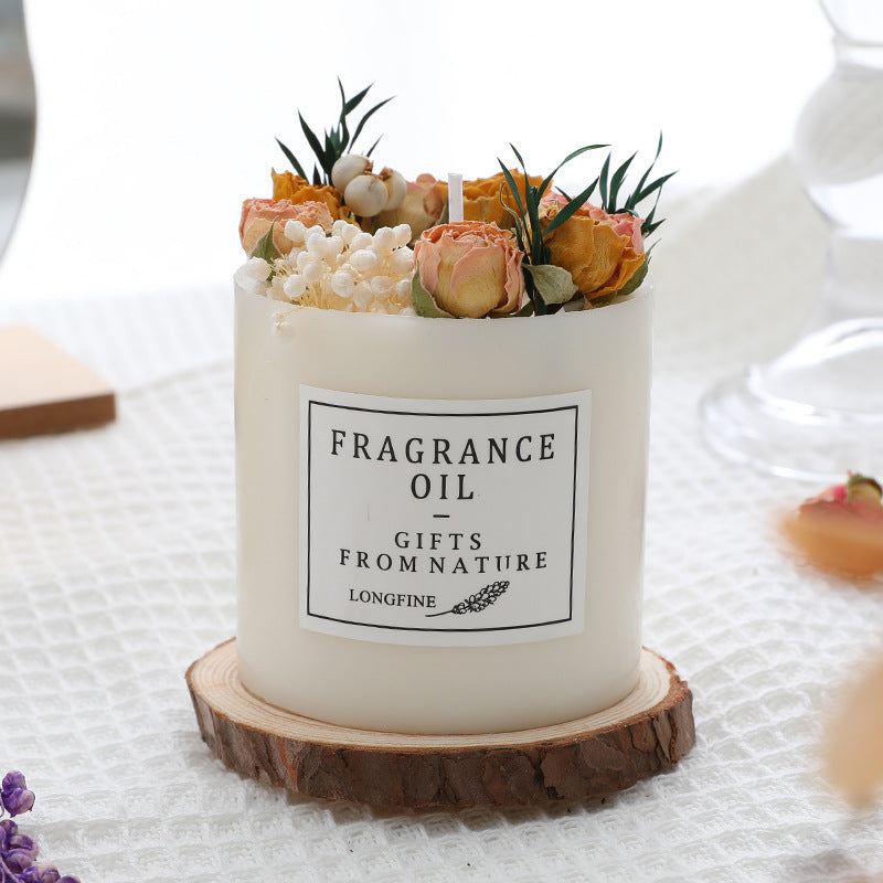 Romantic Dried Flower Aromatherapy Candle