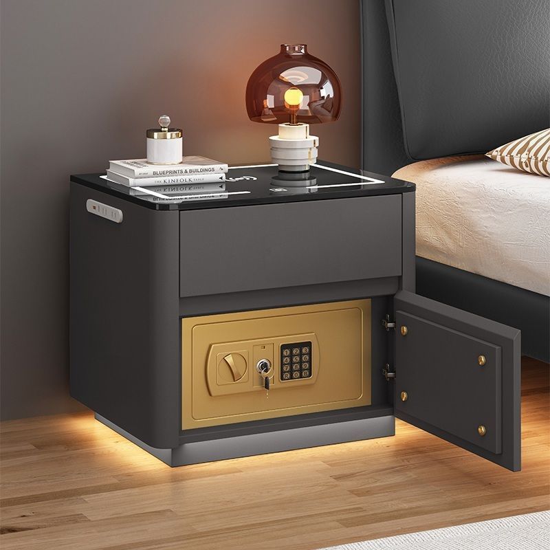 Smart Bedside Table with Safe, Wireless Integrated Charging Safe