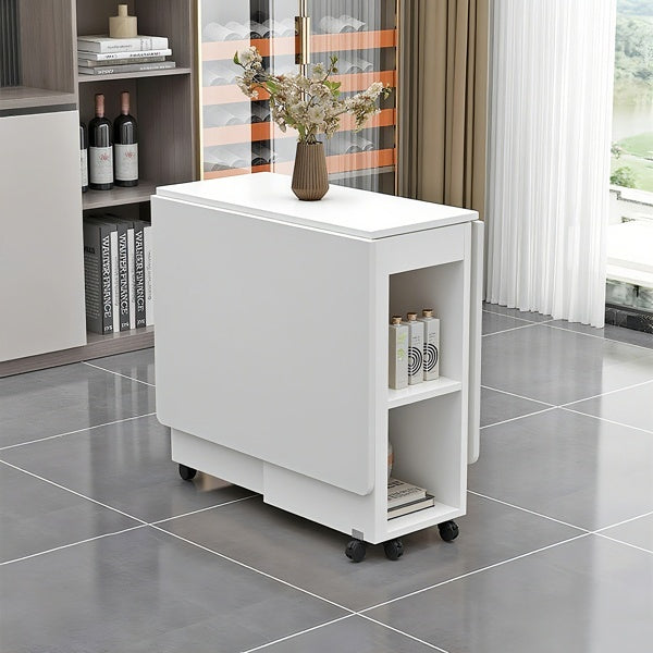 Folding Drop Leaf Dining Table Set for 4 – Space-Saving Modern Table with Storage & 4 Chairs