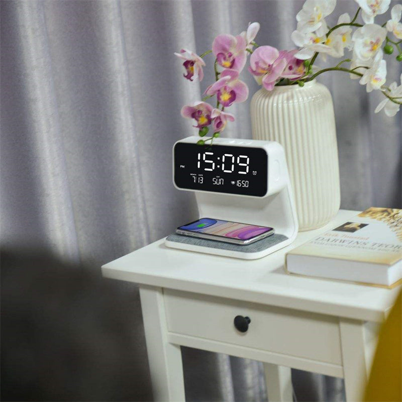 ✨ 3-in-1 Smart Bedside Lamp with Wireless Charging & Digital Alarm Clock