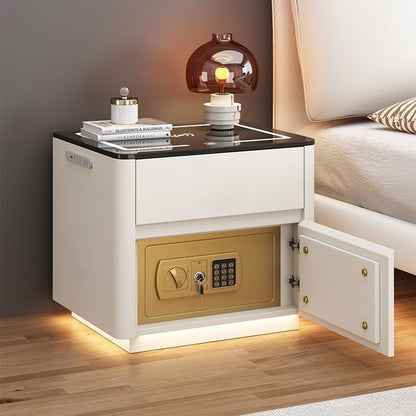 Smart Bedside Table with Safe, Wireless Integrated Charging Safe