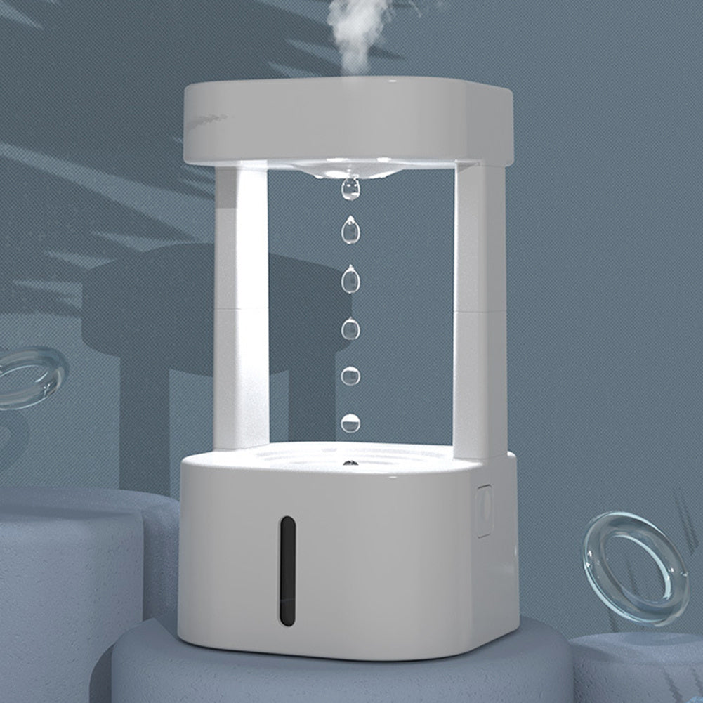Creative Anti-Gravity Water Drop Humidifier with LED Light