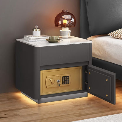 Smart Bedside Table with Safe, Wireless Integrated Charging Safe