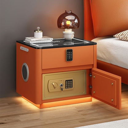 Smart Bedside Table with Safe, Wireless Integrated Charging Safe