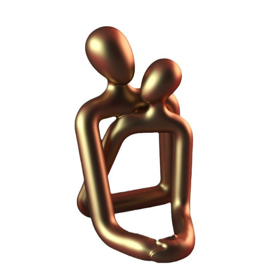 Heartwarming Loving Couple Resin Statue – Modern Romantic Home Decor Accent