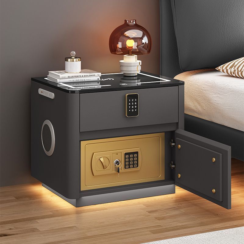 Smart Bedside Table with Safe, Wireless Integrated Charging Safe
