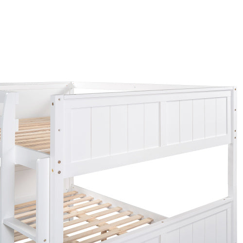 Full Over Full Bunk Bed with Twin Trundle – Modern Space-Saving Luxury Design