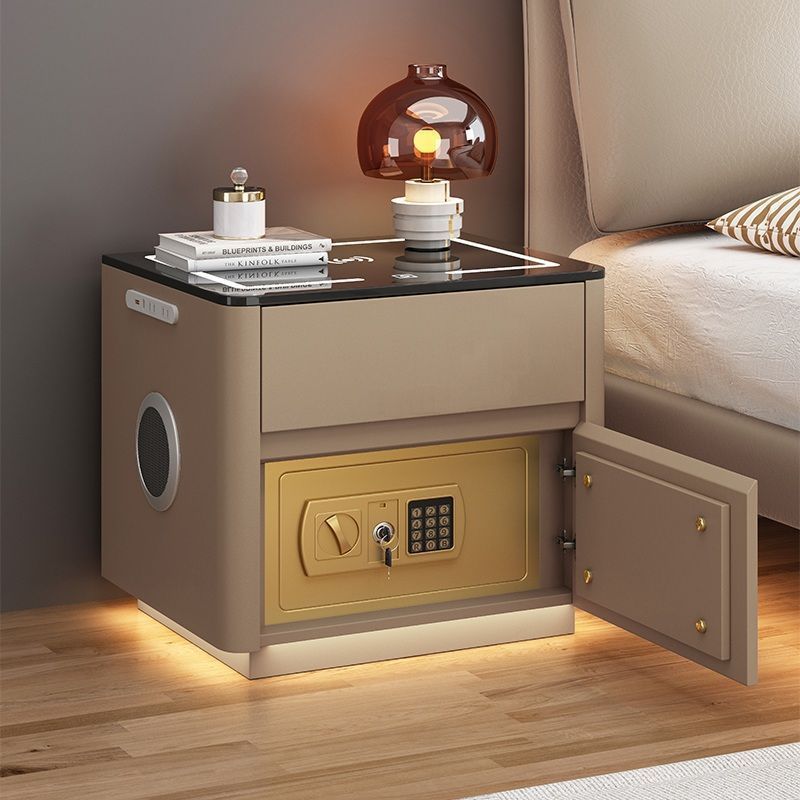 Smart Bedside Table with Safe, Wireless Integrated Charging Safe
