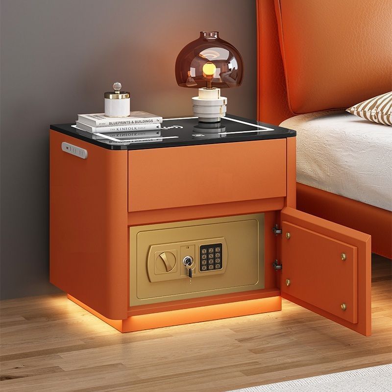 Smart Bedside Table with Safe, Wireless Integrated Charging Safe