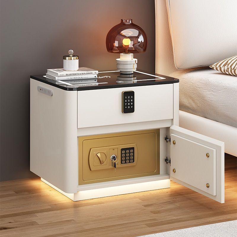 Smart Bedside Table with Safe, Wireless Integrated Charging Safe