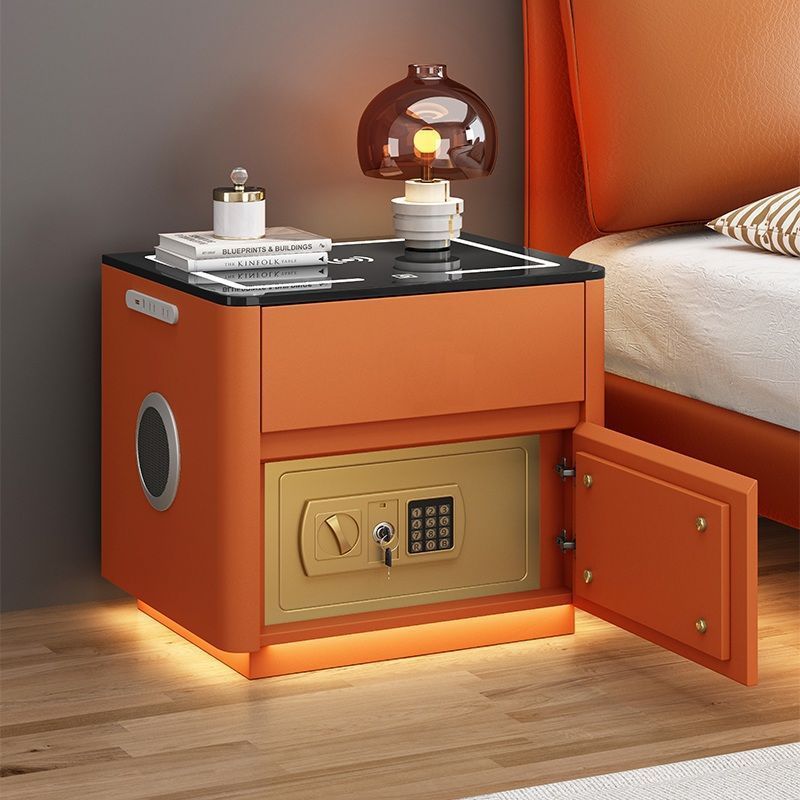 Smart Bedside Table with Safe, Wireless Integrated Charging Safe