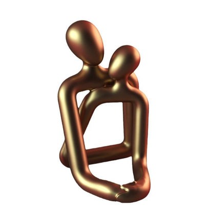 Heartwarming Loving Couple Resin Statue – Modern Romantic Home Decor Accent