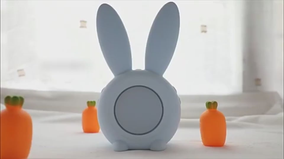 LED Digital Alarm Clock Bunny Ear Electronic LED D